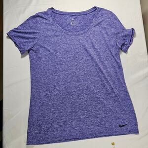 Nike Dri-FIT T Shirt Womens Large Purple Heather Short Sleeve Athletic Top